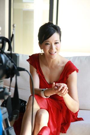 舞蹈皇后杨杨接受记者采访