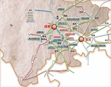四川铁路网规划图(具体路线以实际公布方案为