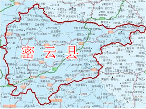 北京市密云县地图