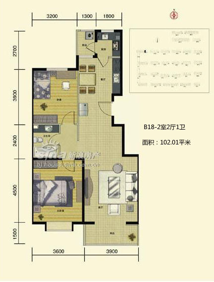 昌平紫金新干线二期房源5-6月推新2居户型点评