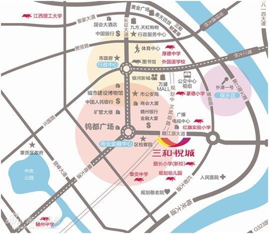 三和悦城交通路线图