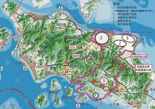 中国舟山海洋科学城的规划范围:包括临城新区