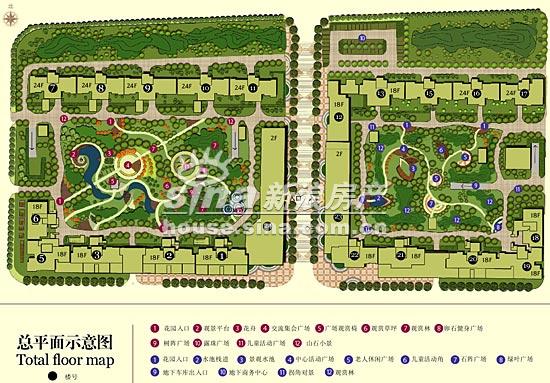 合生国际花园 规划图 总平面图