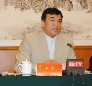 图为:中国房地产业协会副秘书长王平