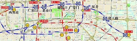 3公里,设17座车站,在北京西站与9号线换乘.