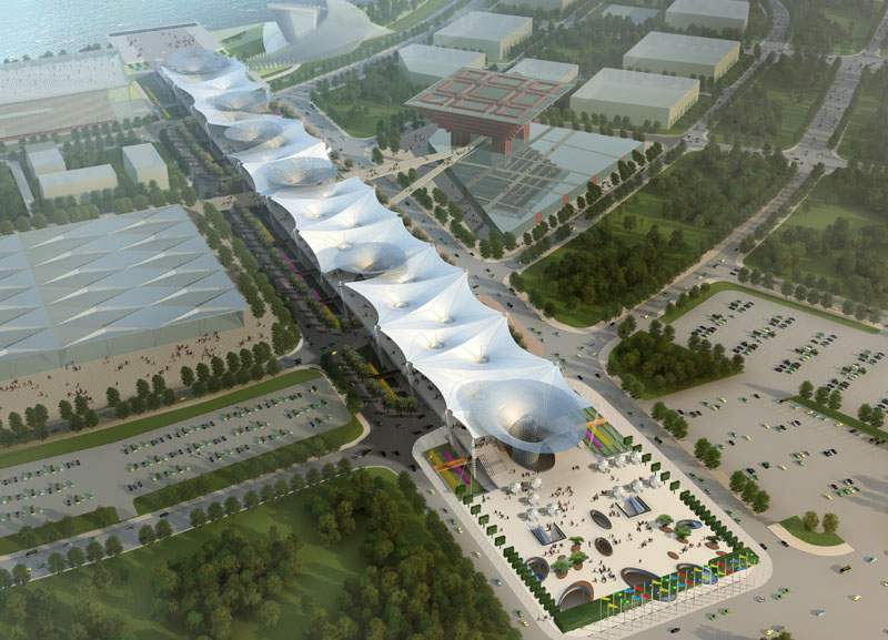 世界十大低碳建筑--世博轴工程 中国上海