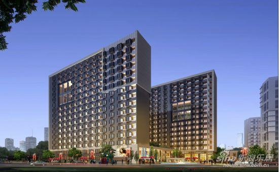图为佑康·原筑悦loft建筑效果图