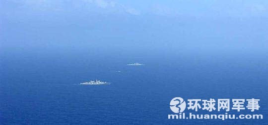 4月22日日本军方公布跟踪拍摄的在公海航行的中国海军舰艇编队