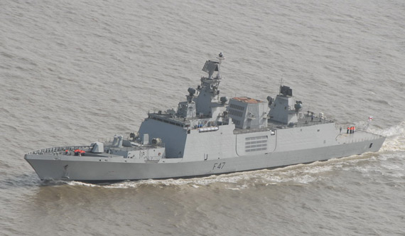 印度国产“什瓦利克”号隐身护卫舰首舰