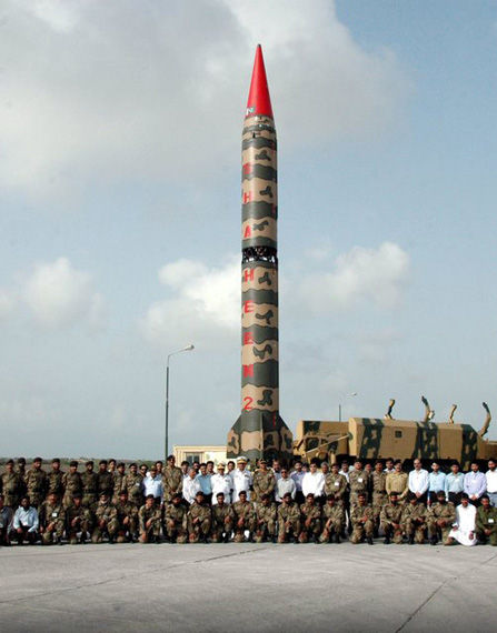 资料图:巴基斯坦可携带核弹头的哈特夫-6型弹道导弹