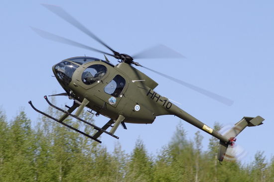 资料图：美制MD500轻型直升机。