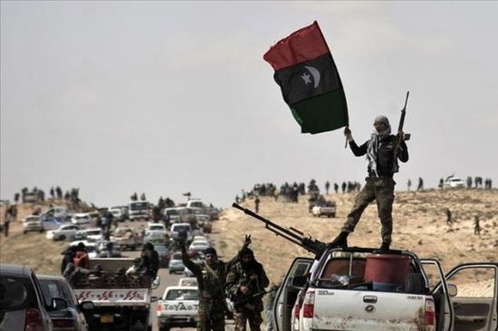 资料图：利比亚民兵。
