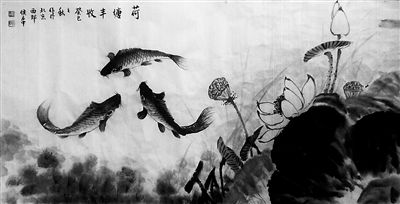 荷塘丰收(国画)情趣用品卖面包车图片