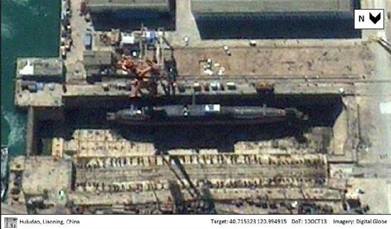 外媒称卫星拍到疑似中国海军第5艘094核潜艇