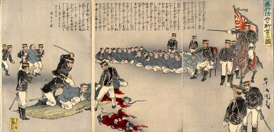 　　日本漫画中表现的日军对中国军民的屠杀 