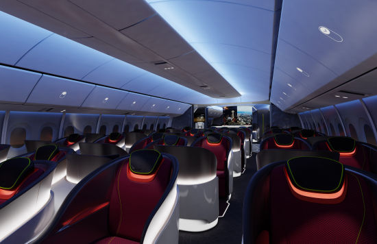 波音公布777x飞机客舱细节客舱可宽40厘米
