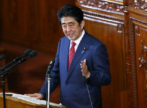 安倍施政演说为历史战布局：对华友好不提韩国