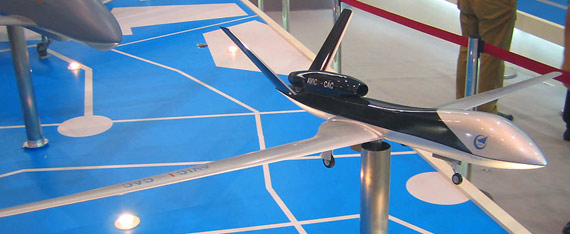 图文：国产全球鹰型高空长程无人机模型