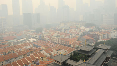 Smog over Singapore