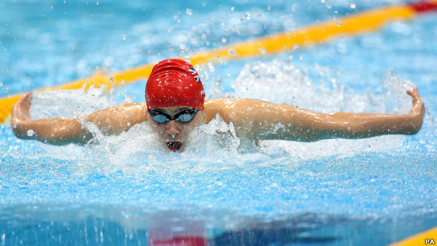 Great Britain's Oliver Hynd races to victory in the Men's 200m individual medley.