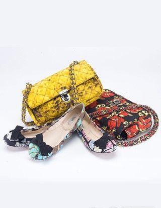  PRINT COLLECTION - flat shoes and fashion satchels, prices to be determined