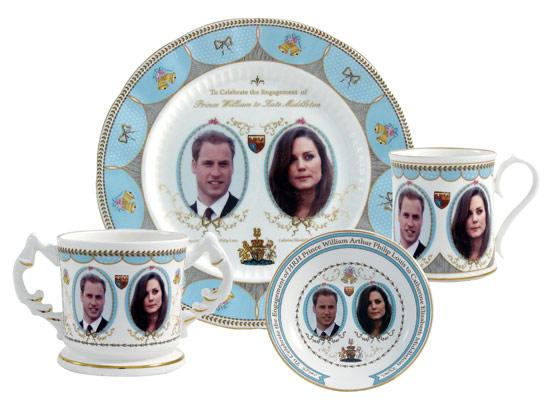 每一件成品都有威廉王子和凯特小姐的肖像，并附有皇徽，这是必要的传统