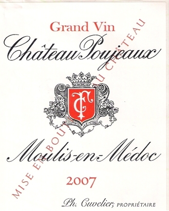 Château Poujeaux 2007 AOC Moulis Rouge