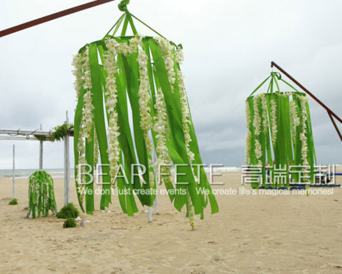 三亚海边浪漫婚礼① 海滩仪式搭建篇(3)