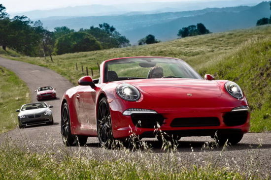 对比测试奔驰sl550,宝马650i ,保时捷911 carrera s