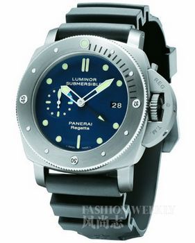 ɺ LUMINOR SUBMERSIBLE 1950 REGATTA 3 DAYS GMT AUTOMATIC TITANIO C 47MM