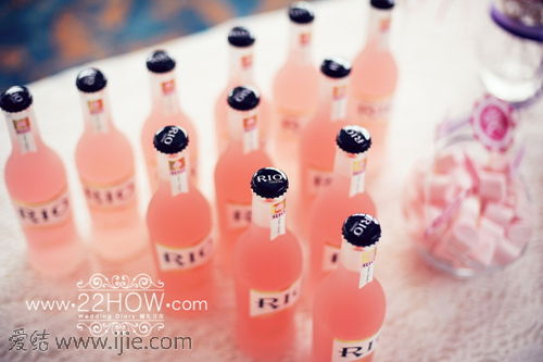 粉色的rio鸡尾酒,为甜品台增加活力色彩