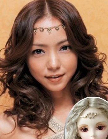 绝美女星Sd娃娃可爱美妆秀:中分卷发