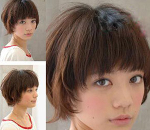 9款活力动感女生短发发型圆形弧度的短发发型