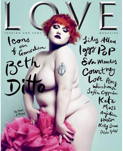 全裸登上《Love》杂志封面的体重超过200磅的女人
