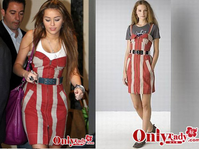 Miley Cyrus ңMarc by Marc Jacobs Womens Crosstown Jacquard Zipper Front Dress $210