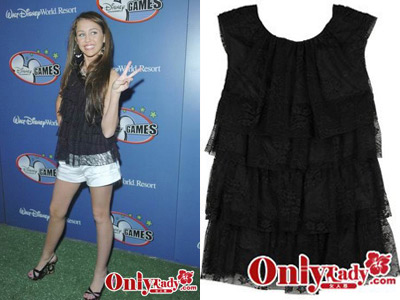 Miley Cyrus ңAnna Sui Tiered lace tank $150 