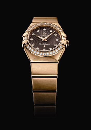 欧米茄全新星座2009系列女款腕表-红金镶钻