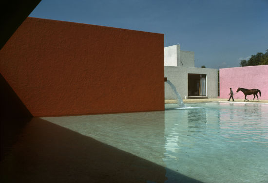 René Burri, Horse Pool and House by Luis Barragan, San Cristobal, Mexico, 1976. ATLAS Gallery, London