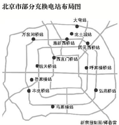 北京电动车充电站多在北部闹市区