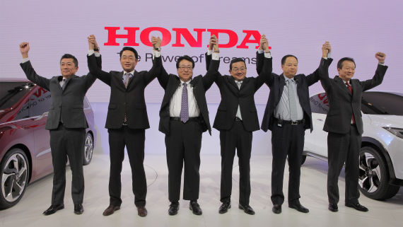 Honda中国及广汽本田、东风Honda领导合影