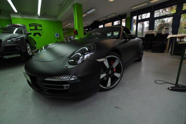 print tech发布磨砂黑保时捷991 targa