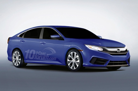 Honda Civic sedan render 01