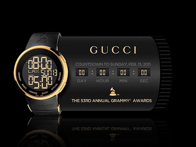 跨界合作 Gucci发布格莱美奖纪念版手表