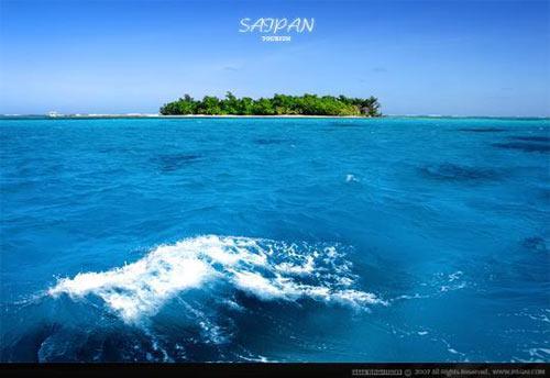 塞班岛位于一望无际的太平洋上，现属于北马里安纳群岛中最大的岛屿