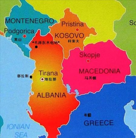 阿尔巴尼亚地图