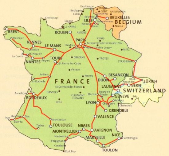 法国,比利时,瑞士tgv高速列车之旅
