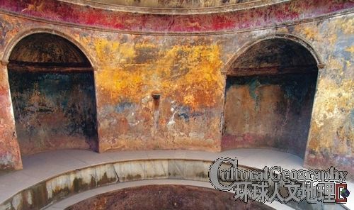 The ruins of Pompeii bath