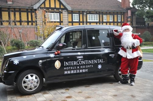 洲际酒店集团伦敦车传递圣诞好祝愿
