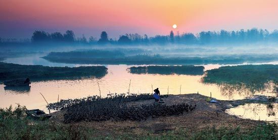 Sunrise and Zhou Xinguo photography