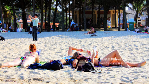 The beach sunbathing